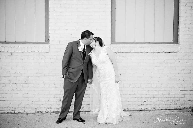 whittier wedding, whittier historic train station, whittier radisson, catholic wedding, st mary's wedding, vintage wedding, red wedding, red and grey wedding, black and white wedding photos, alley way photos, spring bouquet, romantic wedding photos