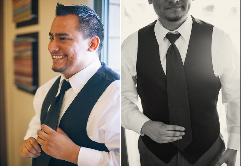 whittier wedding, whittier historic train station, whittier radisson, catholic wedding, st mary's wedding, vintage wedding, red wedding, red and grey wedding, black and white wedding photos, alley way photos, spring bouquet, romantic wedding photos