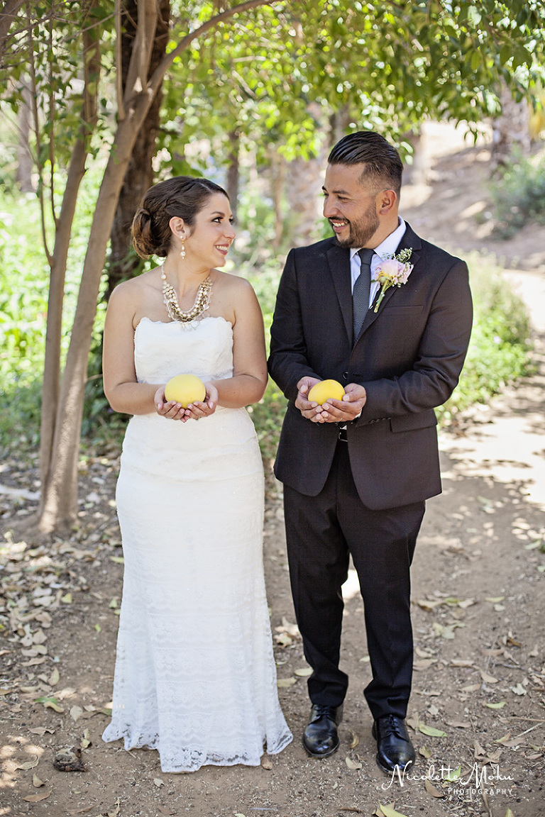 Riverside wedding, outdoor wedding, intimate wedding, diy wedding, homemade bouquet, citrus historical park wedding, I.E wedding, small wedding, california state historical park, orange grove wedding, citrus grove wedding, summer wedding, I.E wedding photographer, Riverside wedding photographer, Nicolette Moku Photography wedding, peony bouquet, Inland Empire wedding photographer, black and white wedding photos
