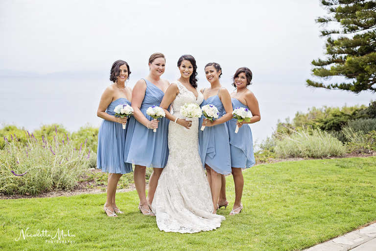 Palos Verdes wedding, glass chapel wedding, wayfarer's chapel wedding, vintage wedding, travel theme wedding, blue wedding, lace wedding gown, ivanka trump wedding shoes, queen mary wedding, queen mary grand salon wedding, san vicente park wedding portraits, beach view wedding, southern california wedding, black and white wedding photos, fun and classy wedding, lace wedding dress, hydrangea flower arrangements, unique wedding theme, southern california wedding photographer, los angeles wedding photographer, long beach wedding photographer, palos verdes wedding photographer