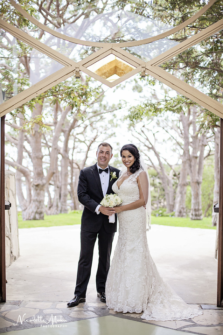 Palos Verdes wedding, glass chapel wedding, wayfarer's chapel wedding, vintage wedding, travel theme wedding, blue wedding, lace wedding gown, ivanka trump wedding shoes, queen mary wedding, queen mary grand salon wedding, san vicente park wedding portraits, beach view wedding, southern california wedding, black and white wedding photos, fun and classy wedding, lace wedding dress, hydrangea flower arrangements, unique wedding theme, southern california wedding photographer, los angeles wedding photographer, long beach wedding photographer, palos verdes wedding photographer