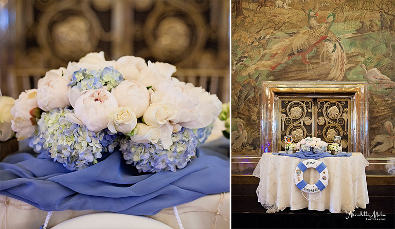 Palos Verdes wedding, glass chapel wedding, wayfarer's chapel wedding, vintage wedding, travel theme wedding, blue wedding, lace wedding gown, ivanka trump wedding shoes, queen mary wedding, queen mary grand salon wedding, san vicente park wedding portraits, beach view wedding, southern california wedding, black and white wedding photos, fun and classy wedding, lace wedding dress, hydrangea flower arrangements, unique wedding theme, southern california wedding photographer, los angeles wedding photographer, long beach wedding photographer, palos verdes wedding photographer