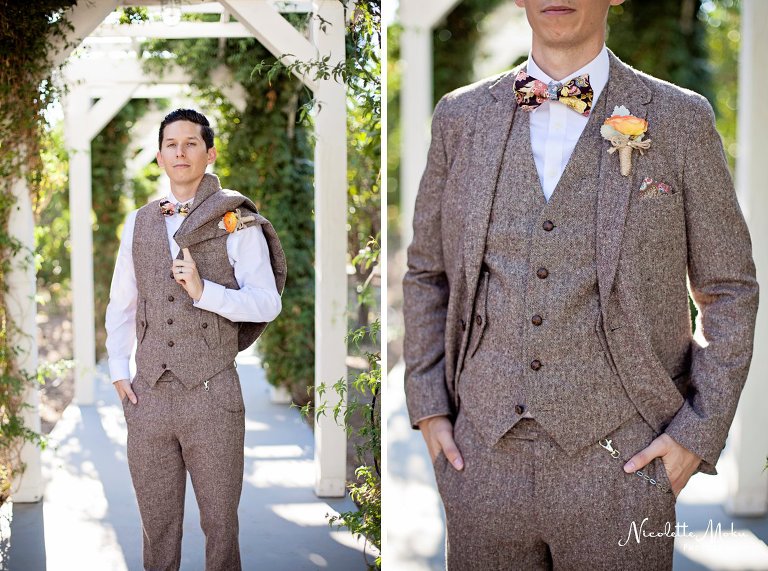 orange county wedding, orange county wedding photographer, diy wedding, coral wedding, coral garden wedding, spanish decorated wedding, spanish garden wedding, outdoor wedding, outdoor reception, santa ana wedding, oc wedding, heritage museum wedding, vintage inspired tux, tweed tux, unique bow tie, romantic outdoor wedding, romantic garden wedding, sunset wedding portraits, los angeles wedding, la county wedding photographer, santa ana photographer, santa ana wedding photographer, santa ana lifestyle photographer, heritage museum photographer