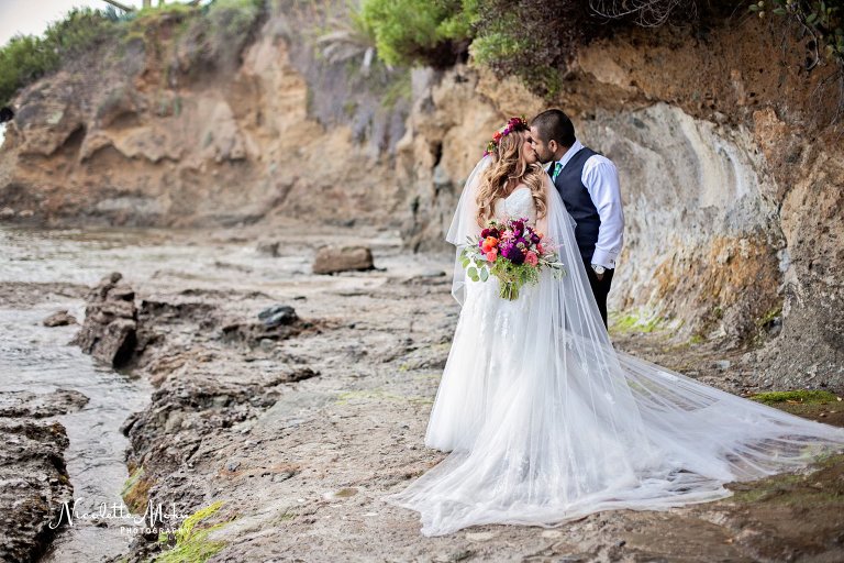beach trash the dress, beach wedding, elaine traches, flower crown wedding photos, formal wedding portraits on the beach, laguna beach family photographer, laguna beach wedding, laguna beach wedding photographer, oc wedding photographer, orange county wedding photographer, outdoor wedding, tide pool wedding photos, trash the dress, trash the dress session, water trash the dress, wedding photos in the water, wedding photos on the beach, whimsical wedding portraits