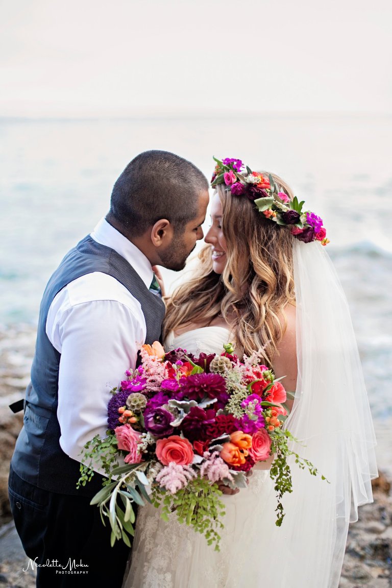 beach trash the dress, beach wedding, elaine traches, flower crown wedding photos, formal wedding portraits on the beach, laguna beach family photographer, laguna beach wedding, laguna beach wedding photographer, oc wedding photographer, orange county wedding photographer, outdoor wedding, tide pool wedding photos, trash the dress, trash the dress session, water trash the dress, wedding photos in the water, wedding photos on the beach, whimsical wedding portraits