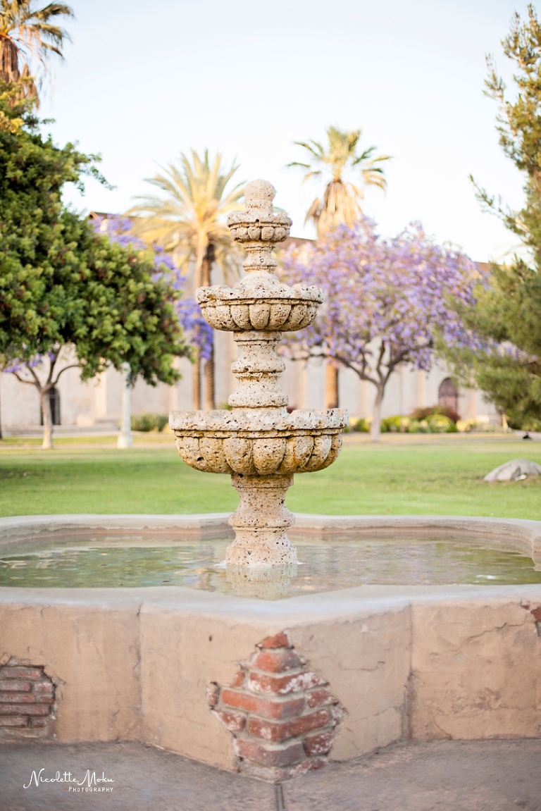 outdoor engagement session, pasadena city hall wedding, pasadena city hall wedding portraits, pink wedding, romantic engagement photos, san gabriel mission, san gabriel mission engagement, san gabriel photographer, san gabriel playhouse, san gabriel playhouse engagement, spanish engagement session, sunlit engagement session, sunset engagement photos, water fountain, whittier engagement photographer, whittier photographer, whittier wedding photographer, san gabriel engagement session, san gabriel photographer, golden hour engagement, golden light, sunset photos, sunset engagement