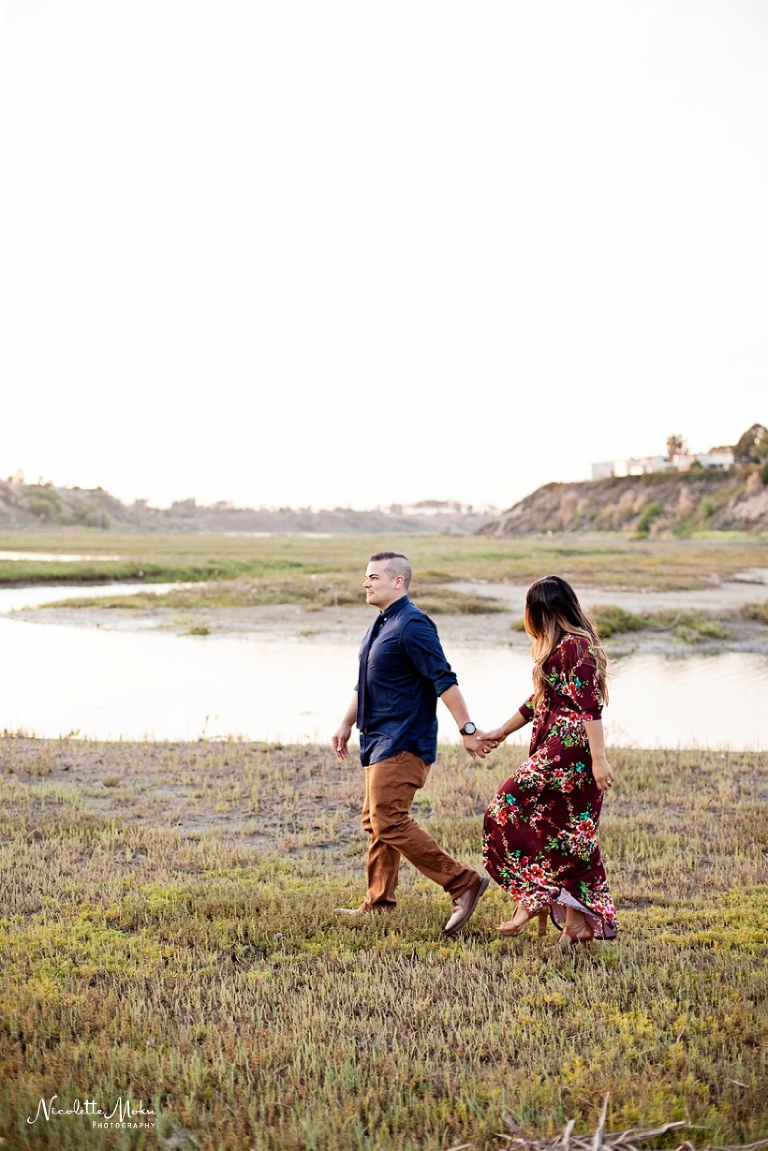 newport beach engagement photos, newport back bay engagement photos, nature preserve, nature preserve engagement, lifestyle engagement, sunset engagement photos, bay engagement photos, marsh, wetlands, wetland photos, newport back bay, orange county engagement photos, newport beach, southern california engagement photos, so cal engagement photos, lifestyle engagement photos, sunset engagement photos, golden hour, golden hour engagement photos, golden light, hazy engagement photos, orange county wedding photographer, seven4one wedding couple