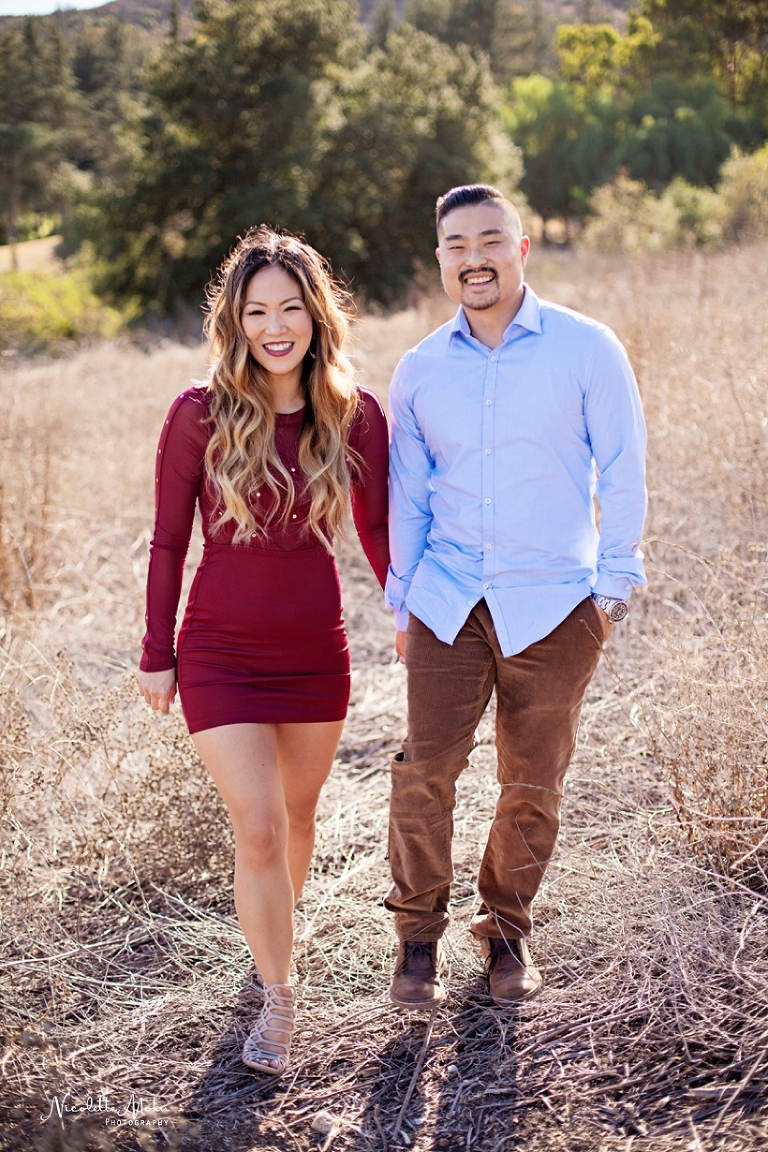 open field portraits, open field engagement session, warm sunny lit engagement, warm light photos, warm light engagement, whittier photographer, whittier engagement photographer, whittier wedding photographer, natural light photographer, lifestyle engagement photos
