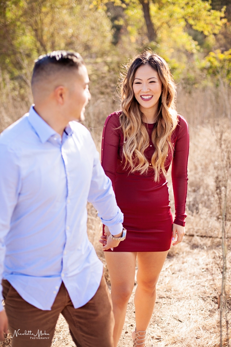 open field portraits, open field engagement session, warm sunny lit engagement, warm light photos, warm light engagement, whittier photographer, whittier engagement photographer, whittier wedding photographer, natural light photographer, lifestyle engagement photos