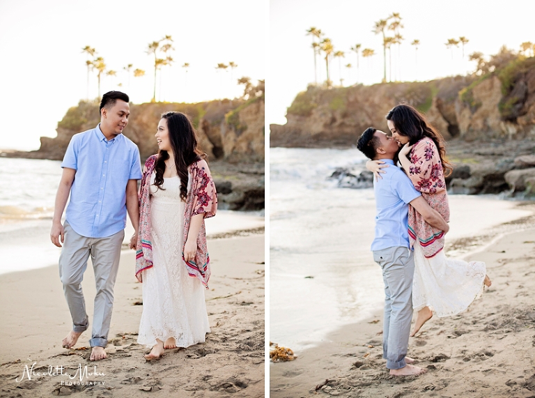 laguna beach engagement session, laguna beach portraits, beach engagement, southern california engagement, beach engagement, whittier photographer, whittier engagement photographer, whittier wedding photographer, lifestyle photographer, natural light photographer, romantic portraits, sunset engagement