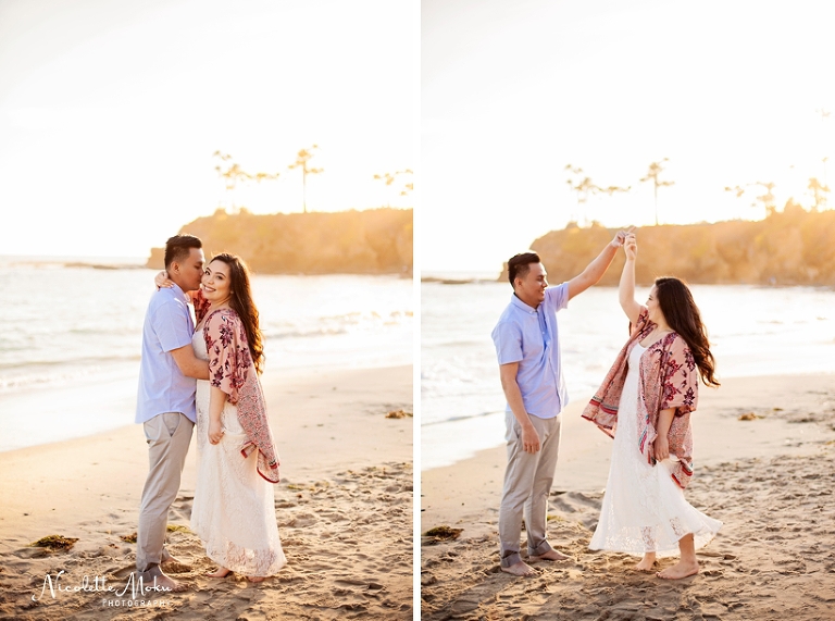 laguna beach engagement session, laguna beach portraits, beach engagement, southern california engagement, beach engagement, whittier photographer, whittier engagement photographer, whittier wedding photographer, lifestyle photographer, natural light photographer, romantic portraits, sunset engagement