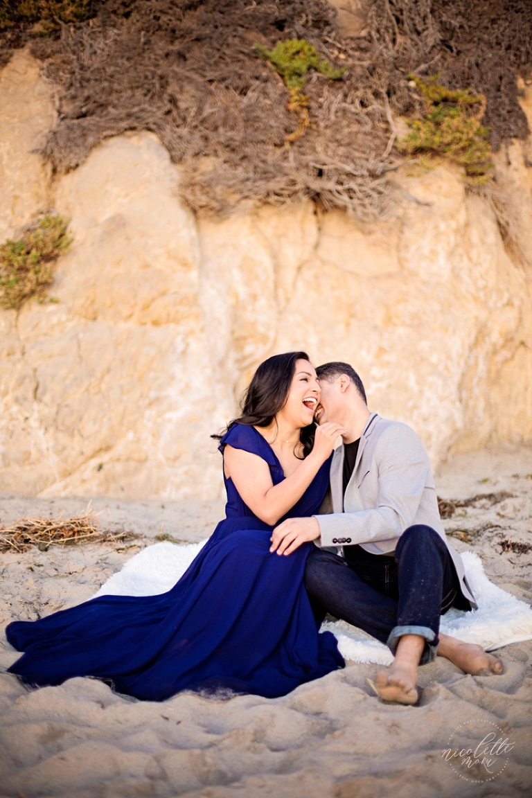 malibu engagement session, el matador engagement session, golden hour engagement session, sunset engagement session, sunset beach engagement, sunset photos, sunset engagement, beach engagement session, nicolette moku photography, whittier engagement photographer, whittier wedding photographer, natural light photographer