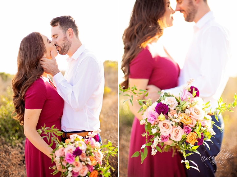 newport beach engagement session, crystal cove engagement session, nicolette moku photography, whittier photographer, sunset beach photos, golden hour engagement, vici dolls dress, lizel shoup, andrew shoup, boutique wedding photographer, outdoor engagement, natural light photographer, dreamy engagement, dreamy beach portraits, dreamy light, dreamy sunset, southern california beach portraits, orange county engagement