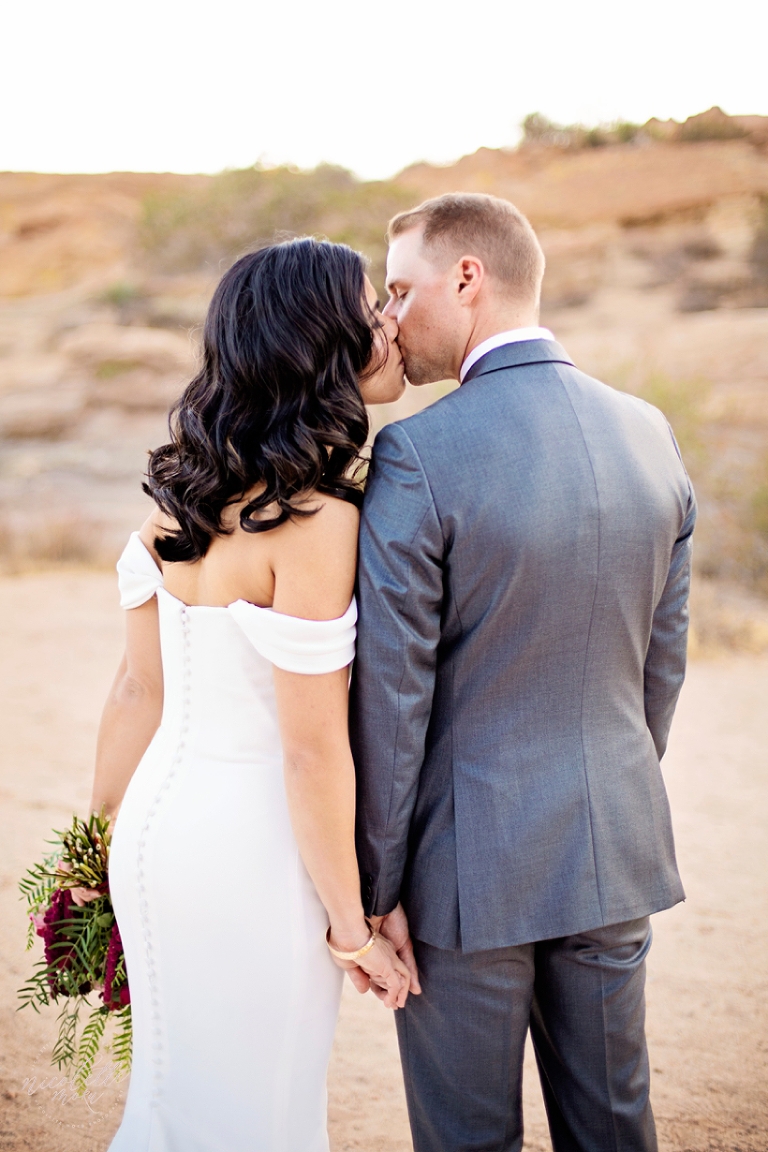 vasquez rocks wedding, desert wedding, sunset wedding photos, nicolette moku photography, lifestyle wedding photos, natural light photography, vasquez rocks engagement session, vasquez rocks portraits, desert portraits, desert couple portraits, whittier photographer, whittier wedding photographer