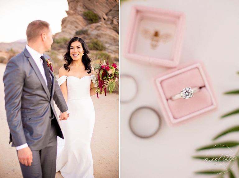 vasquez rocks wedding, desert wedding, sunset wedding photos, nicolette moku photography, lifestyle wedding photos, natural light photography, vasquez rocks engagement session, vasquez rocks portraits, desert portraits, desert couple portraits, whittier photographer, whittier wedding photographer