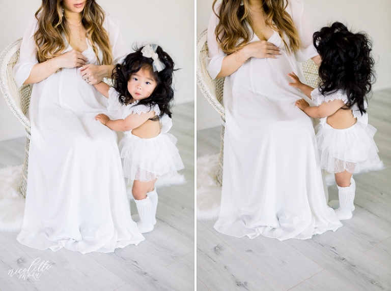 studio family photos, studio family portraits, studio maternity shoot, sudio maternity shoot, modern studio portraits, boho studio portraits, boho maternity studio session, whittier studio portraits