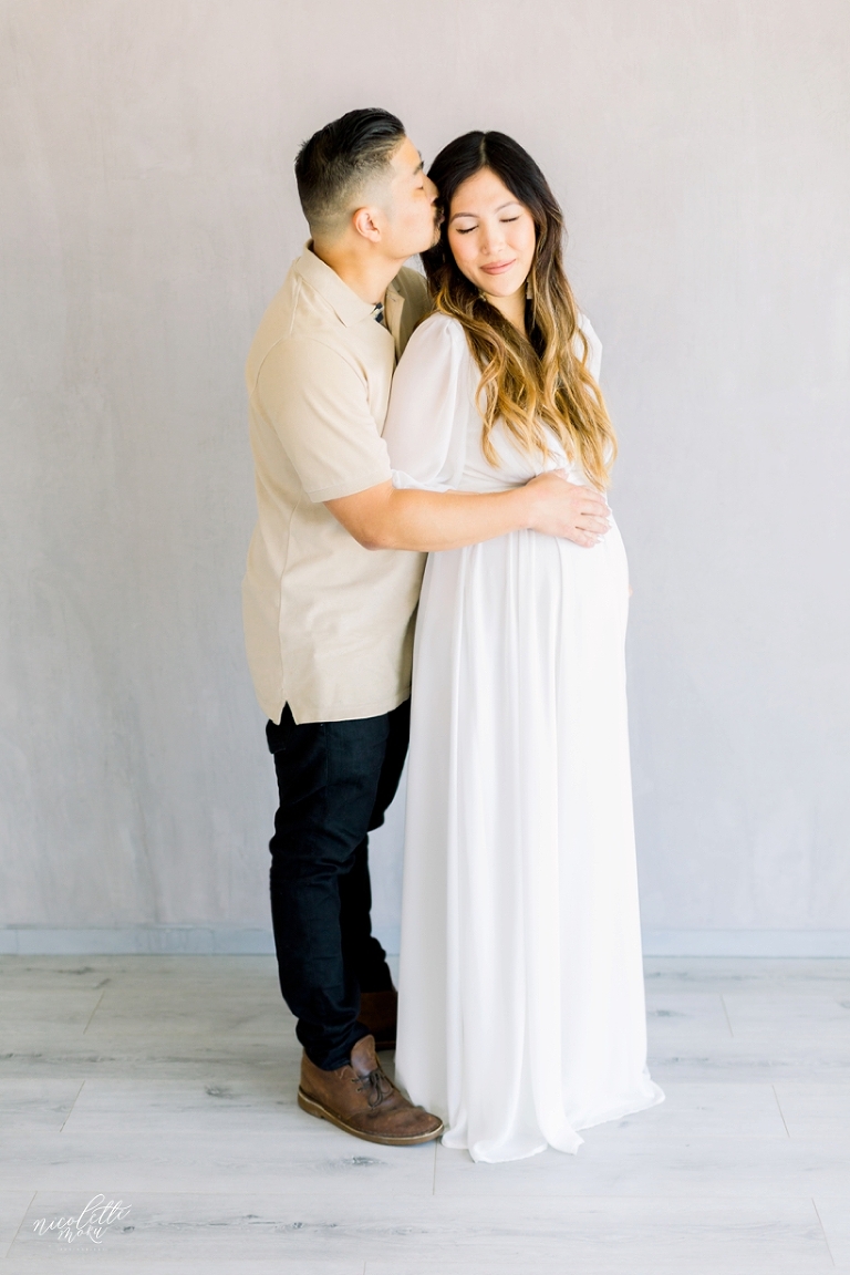 studio family photos, studio family portraits, studio maternity shoot, sudio maternity shoot, modern studio portraits, boho studio portraits, boho maternity studio session, whittier studio portraits