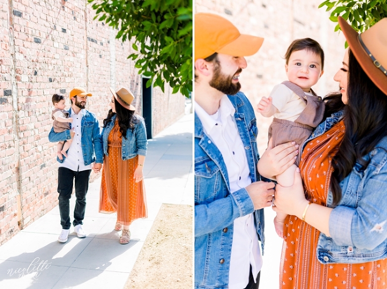 urban family session, brick wall, pasadena family session, pasadena family photos, pasadena family pictures, modern family photos, whittier family photographer, whittier photographer