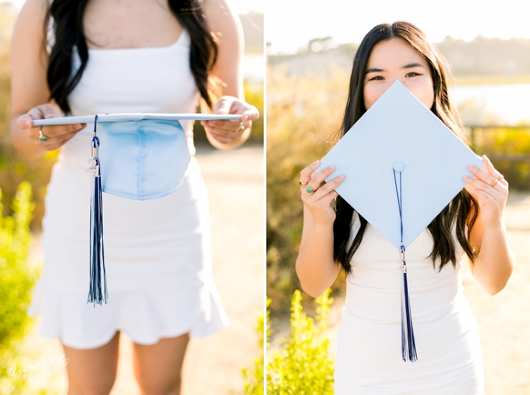 high school graduation, graduation photos, graduation portraits, outdoor graduation photos, lifestyle graduation pictures, whittier graduation photographer, whittier photographer, whittier family photographer, Newport back bay graduation photos, vibrant photography